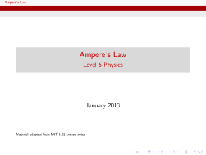 Ampere`s Law - IIS Cremona