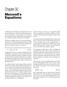 Chapter 32 Maxwell`s Equations
