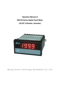 Operation Manual of ZN4735 Series Digital Panel Meter (AC/DC
