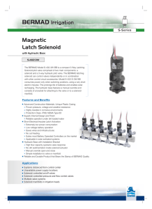 Magnetic Latch Solenoid - Bermad Water Technologies