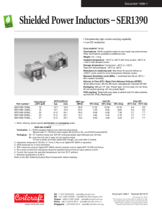 Shielded Power Inductors – SER1390 Series