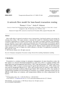 A network flow model for lane-based evacuation