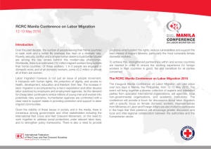 RCRC Manila Conference on Labor Migration