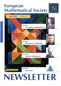 June - European Mathematical Society Publishing House