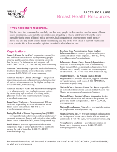 Breast Health Resources - Center for a Healthy Maryland