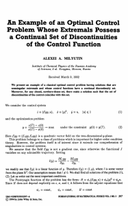 An Example of an Optimal Control Problem Whose Extremals
