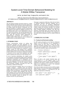 System-Level Time-Domain Behavioral Modeling for A Mobile