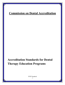 Dental Therapy Standards - American Dental Association