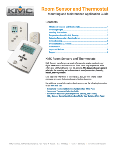 Room Sensor and Thermostat Mounting and