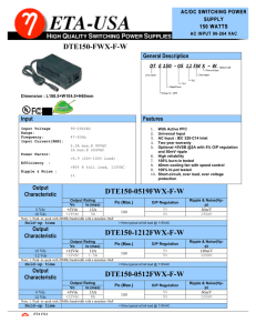 DTE150-0512FWX-F-W Datasheet