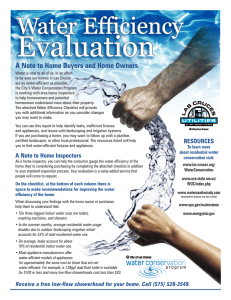 Water Efficiency Evaluation