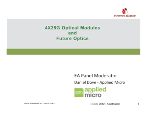 4x25G Optical Modules and Future Optics