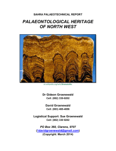 palaeontological heritage of north west