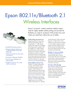 Epson 802.11n/Bluetooth 2.1