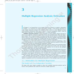 Multiple Regression Analysis: Estimation