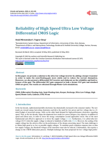 Reliability of High Speed Ultra Low Voltage Differential CMOS Logic