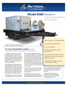 Model K580 Resistive - Simply Reliable Power