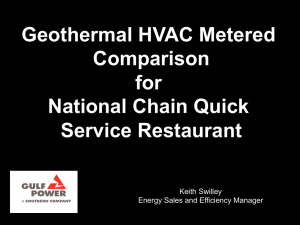 Geothermal HVAC Metered Comparison for National