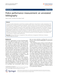 Police performance measurement: an annotated bibliography