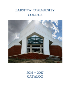 Barstow Community College 2016 – 2017 Catalog