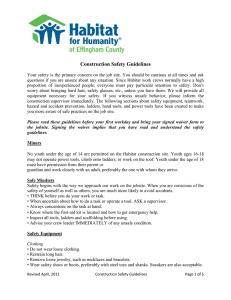 Construction Safety Guidelines - Habitat for Humanity of Effingham