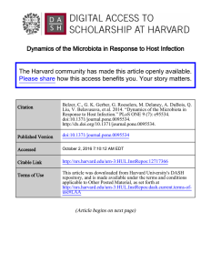 Dynamics of the Microbiota in Response to Host Infection
