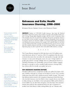 Entrances and Exits: Health Insurance Churning, 1998–2000