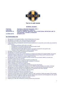 INTERNAL VACANCY POSITION: TECHNICAL SERVICES