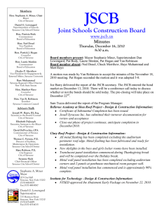 Minutes - Joint Schools Construction Board
