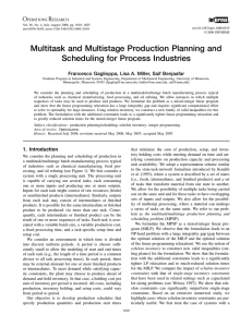 Multi-Task and Multi-Stage Production Planning and Scheduling for