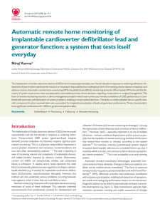 Automatic remote home monitoring of implantable