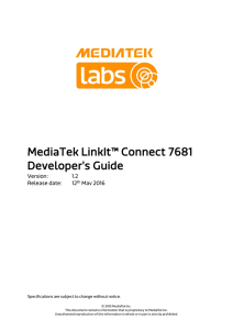 MediaTek LinkIt™ Connect 7681 Developer`s Guide