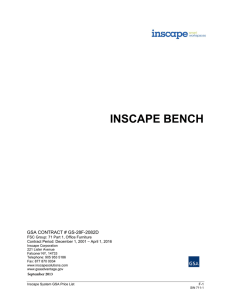 inscape bench accessories