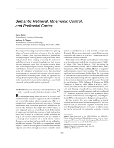 Semantic Retrieval, Mnemonic Control, and Prefrontal Cortex
