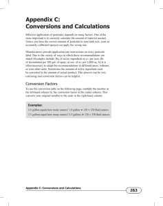 Appendix C: Conversions and Calculations