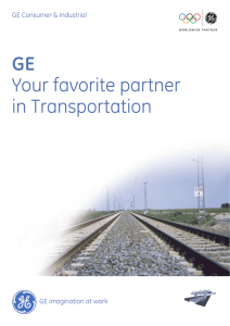 GE Your favorite partner in Transportation