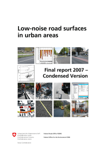 Low-noise road surfaces in urban areas. Final report 2007