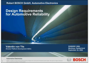 Design Requirements for Automotive Reliability
