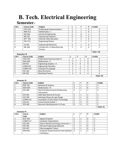 B. Tech. Electrical Engineering