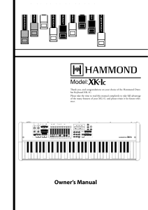 XK-1c manual - Hammond USA