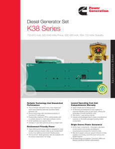 Diesel Generator Set K38 Series