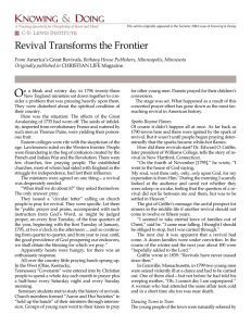 Revival Transforms the Frontier