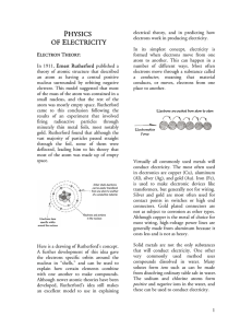 Physics of Electricity