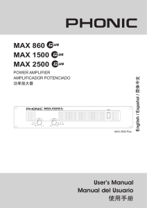 MAX 860 MAX 1500 MAX 2500