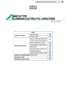 SNAP-IN TYPE ALUMINUM ELECTROLYTIC CAPACITORS