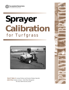 Sprayer Calibration for Turfgrass - Publication.tamu.edu
