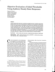 Objective Evaluation of Aided Thresholds Using Auditory Steady