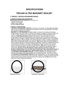 Trojan Ultra Masonry Sealer - Envirosafe Manufacturing Corp.