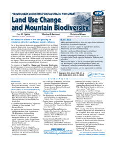 Land Use Change and Mountain Biodiversity (Flyer)