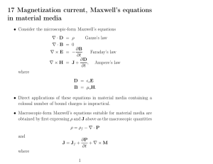 17 Magnetization current, Maxwell`s equations in material media